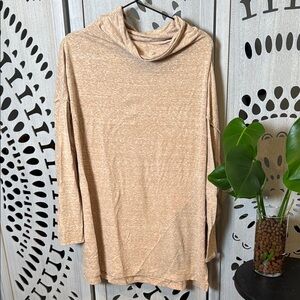 We the Free Cozy Tan Long Sleeve Cowl Neck Top Extra Small Tan